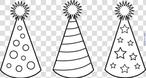 Clip Art Birthday Hat Clipart Black And White   Draw A Birthday Hat  HD Png Download