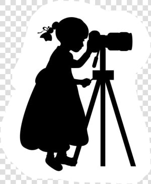  silhouette  girl  photographer  freetoedit   Photographer Girl Silhouette  HD Png Download