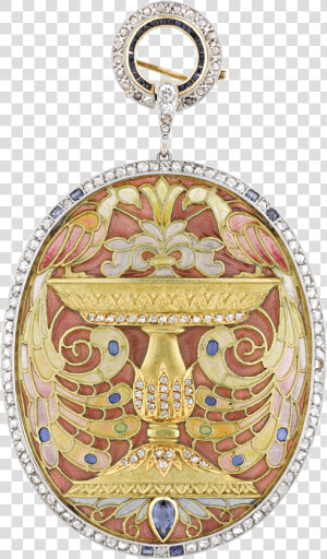 Masriera Art Nouveau Peacock Pendant Brooch   Om Amulet  HD Png Download