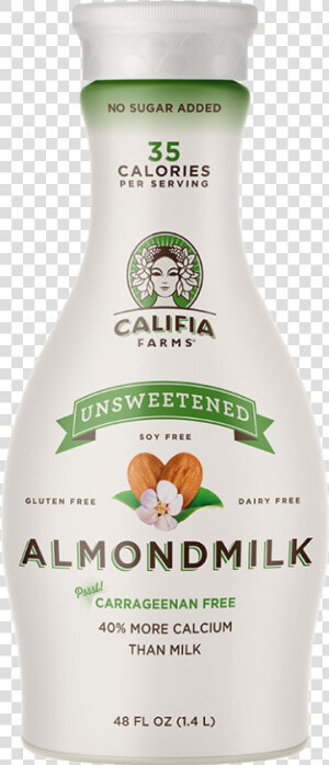 Unsweetened Almondmilk   Califia Farms Almond Milk  HD Png Download