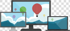 Windows 7 And Linux Are Also Supported Using The Screen   Hot Air Balloon  HD Png Download