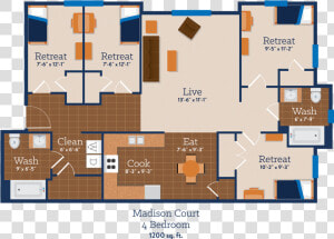 Good Four Bedroom Floor Plan  HD Png Download