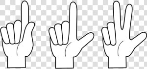 One Two Three Finger  HD Png Download