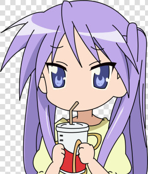 I Love Anime Girls Drinking Tea coffee whatever  Or   Lucky Star Kagami Sip  HD Png Download