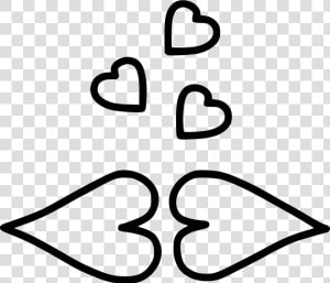 Lips Kiss Kisses Romantic   Line Art  HD Png Download