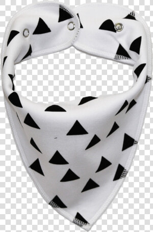 White Dog Bandana With Black Triangles   Titanium Ring  HD Png Download