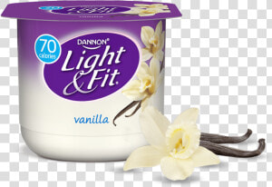 Vanilla Nonfat Yogurt   Light And Fit Yogurt Peach  HD Png Download