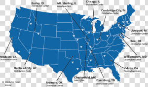 Map   Us States Representative Numbers  HD Png Download