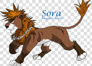 Sora Kingdom Hearts qw121   Kingdom Hearts 2 Lion King Sora  HD Png Download