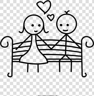 Romance Coloring Page   Love At First Sight Cartoon  HD Png Download