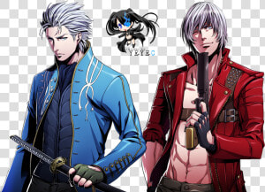 Transparent Vergil Png   Dante And Vergil Anime  Png Download