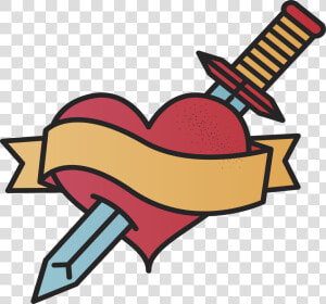 Clip Art Arrow With Heart Tattoo   Heart Tattoo Clipart Png  Transparent Png