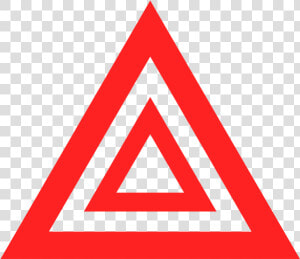 Hazard Warning Light Symbol In Red   Sign  HD Png Download
