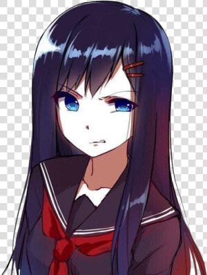 Anime Girl Eyes Png  beautiful  Girl Anime  And Black   Black Hair Beautiful Anime Girl  Transparent Png