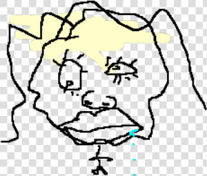 Drawn Lips Bad   Badly Drawn Picture Of A Girl  HD Png Download