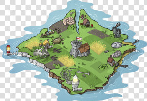 Iow Map With Fossils  HD Png Download