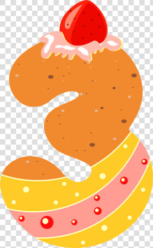 Numbers Clipart Three   Cartoon Transparent Number Three  HD Png Download