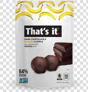 Dark Chocolate Banana Apple Truffle Bite   Chocolate Truffle  HD Png Download