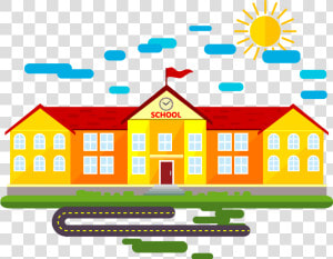 Transparent Cartoon Buildings Png   School Background Cartoon Png  Png Download