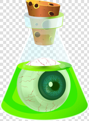 Halloween Poison Potion With Eyeball Transparent Png   Potion Clipart Transparent  Png Download