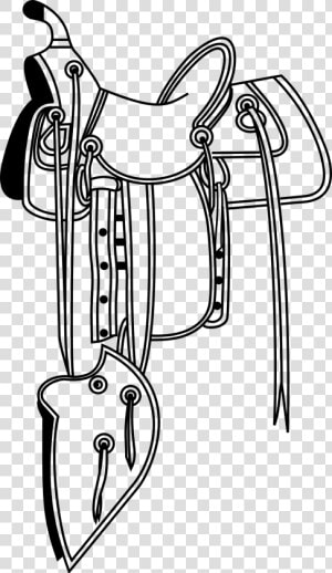 Clipart Cowboy Saddle Png Saddle Clipart Transparent   Drawings Of Western Saddles  Png Download