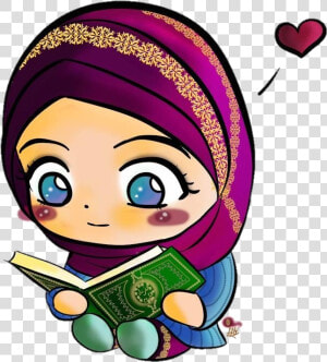  quran  muslim  islamic  islam  hijab   Girl Reading Quran Clipart  HD Png Download