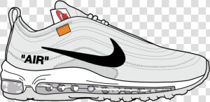 Nike Air Max 97 X Off White   Running Shoe  HD Png Download