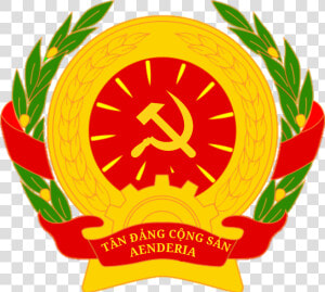 New Communist Party Of Aenerian Flag Logo   Logo With Blue Ball  HD Png Download