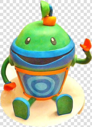 Team Umizoomis Bot Cake I Used 3 7in Cakes 1 6in Cake   Push  amp  Pull Toy  HD Png Download