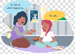 A Mother A Daughter Talking Png   Mother And Daughter Talking Clipart  Transparent Png