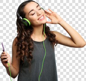 Girl Listen Music Png  Transparent Png