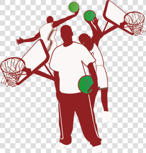 Red Basketball Hoop Clipart Black And White Download   Basketball Vector  HD Png Download