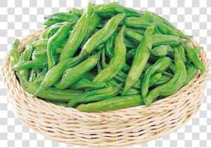 Peppers In Basket   Okra  HD Png Download