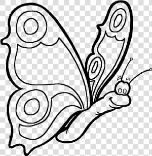 Cartoon Butterfly Image   Cartoon Butterfly Clipart Black And White  HD Png Download