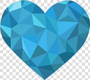 Diamond Heart Vector Png Transparent   Blue Diamond Heart Png  Png Download