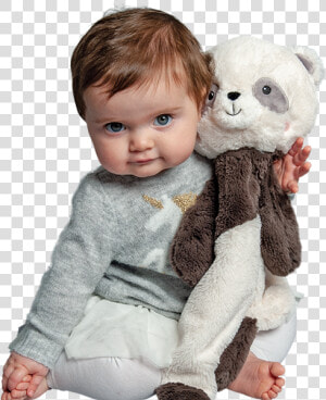 Baby Cuddling Stuffed Giraffe  HD Png Download