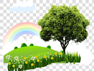 Natural Landscape Cartoon Nature  HD Png Download