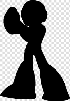 Mega Man Silhouette Super Smash Bros   Silhouette Video Game Character  HD Png Download