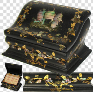 Antique Victorian Papier Mache Enamel Women  39 s Dressing  HD Png Download
