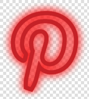 Pinterest Logo Neon Light Red Freetoedit   Neon Social Media Logos Png  Transparent Png