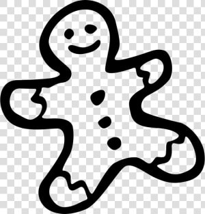 Gingerbread Man Biscuit   Biscuits Drawing Png  Transparent Png