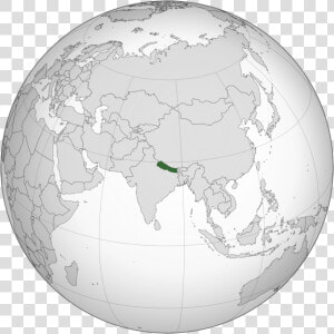 Location Of Nepal   Siberian Crane Migration Map  HD Png Download