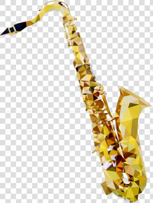 Saxophone Vector   Music Instruments Low Poly  HD Png Download