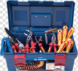 Electrician Tool Box Set King Tony 97121pq   King Tony Electrical Tools  HD Png Download