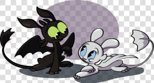 Toothless And The Light Fury Are So Cute   Light Fury And Toothless Clipart  HD Png Download
