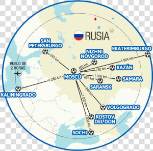 Mapa Sedes Rusia   Circle  HD Png Download