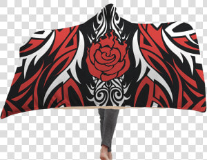 Rwby Ruby Rose Symbol Hooded Blanket   Ruby Rose  HD Png Download