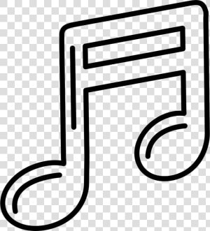 Musical Note Outline   Outline Of A Music Note  HD Png Download