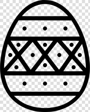 Paschal Egg Decorated Decoration Dots Stripes   Puerto Rico Png Black And White  Transparent Png