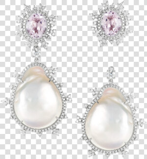Baroque Pearl And Sapphire  HD Png Download